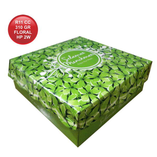 R11 CETAK COATED 310 FLORAL HIJAU PUPUS 2W